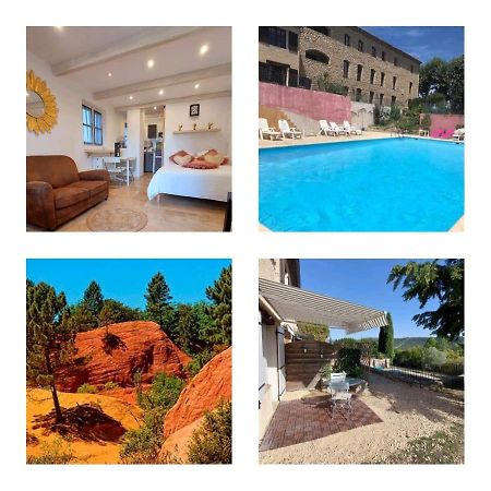 Logement D'Exception Pres Du Colorado Provencal Dans Une Residence Au Calme Avec Piscine Offrant Une Vue Imprenable Sur Le Luberon Depuis Sa Terrasse Viens Buitenkant foto